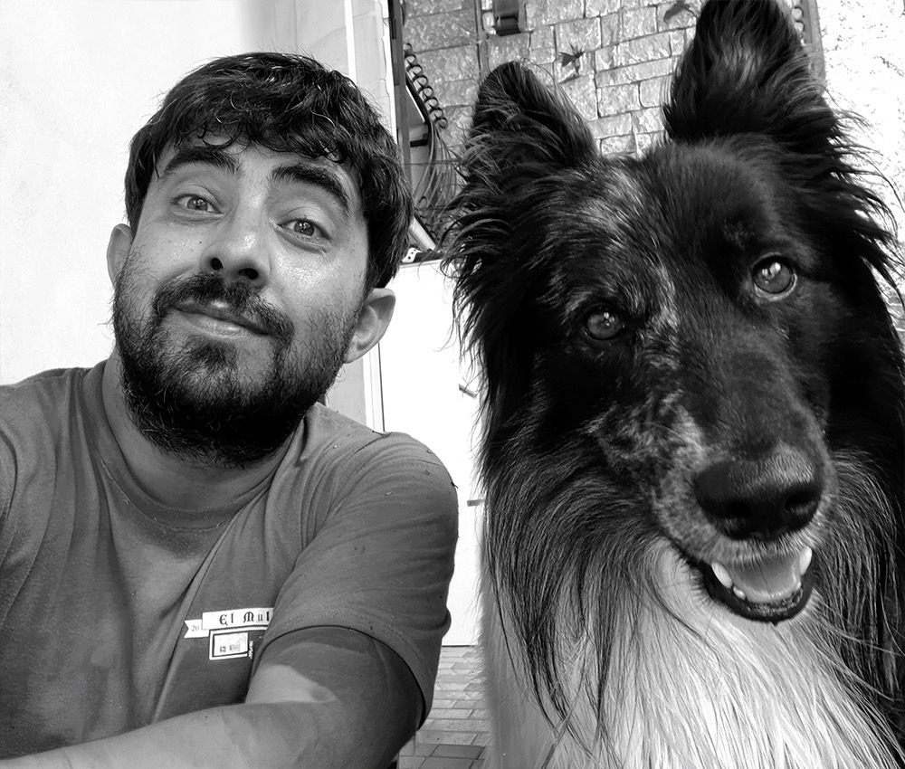Marco con il suo cane Olmo